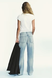 JEAN TRF LARGE DÉCHIRÉ TAILLE