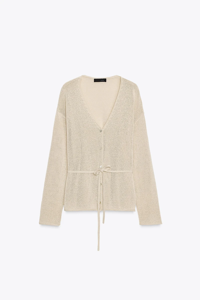 GILET EN MAILLE AVEC LIN