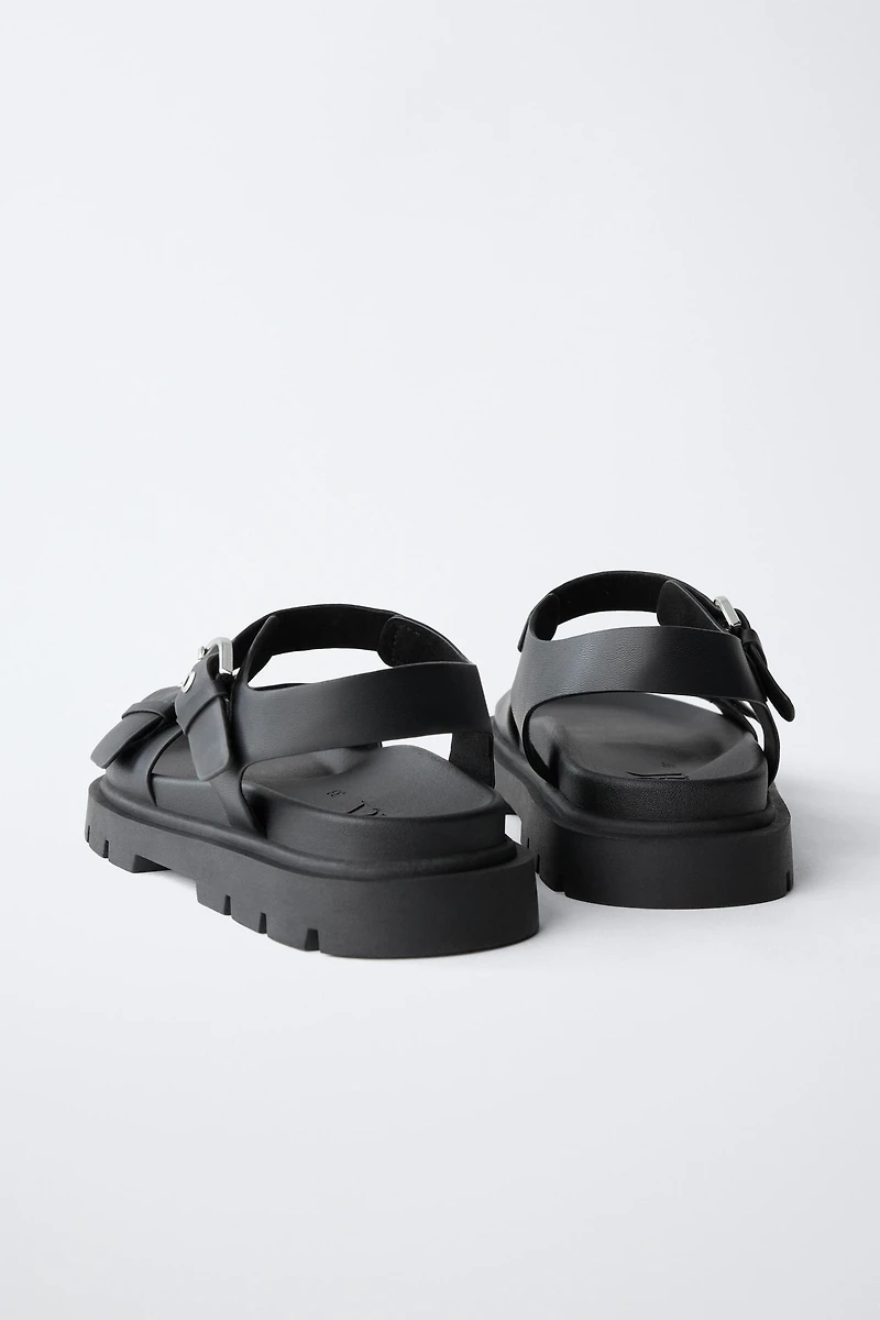 BUCKLED SANDALS