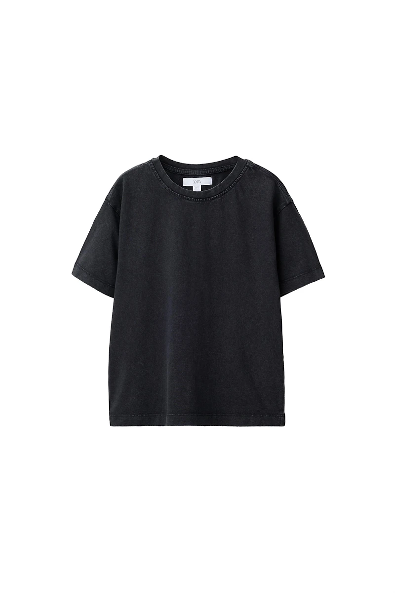 BASIC WASHED EFFECT T-SHIRT