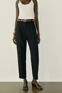 BELTED ANKLE PANTS