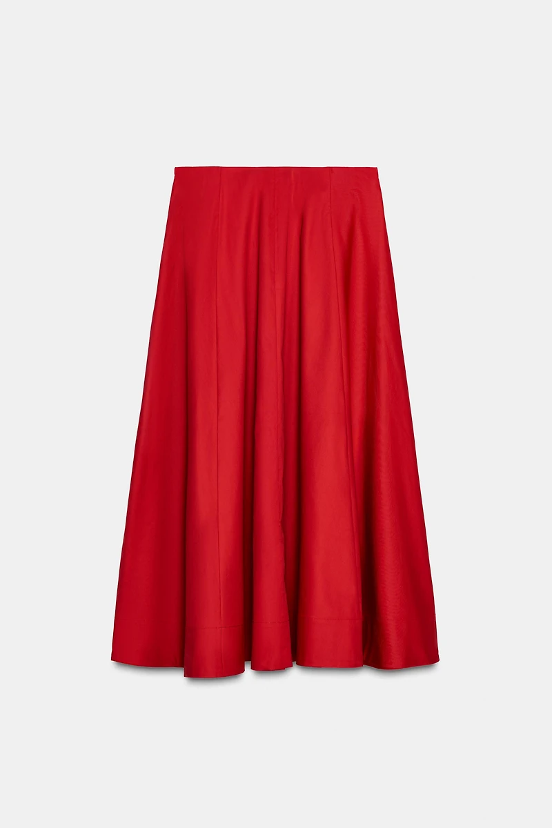 PLEATED MIDI SKIRT