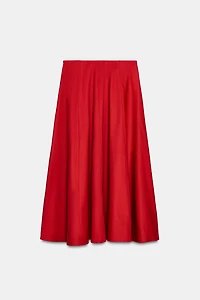 PLEATED MIDI SKIRT