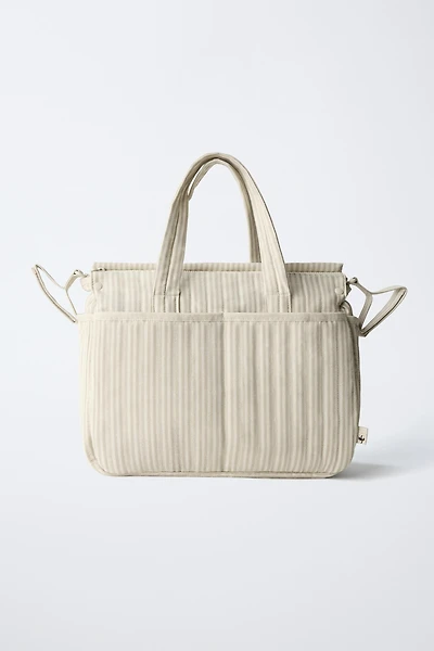 STRIPED MATERNITY BAG