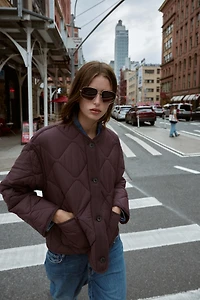 VESTE MATELASSÉE À POCHES PLAQUÉES