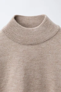 MOCK NECK KNIT SWEATER