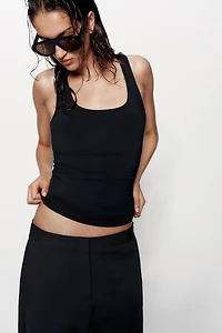 WIDE STRAP POLYAMIDE T-SHIRT