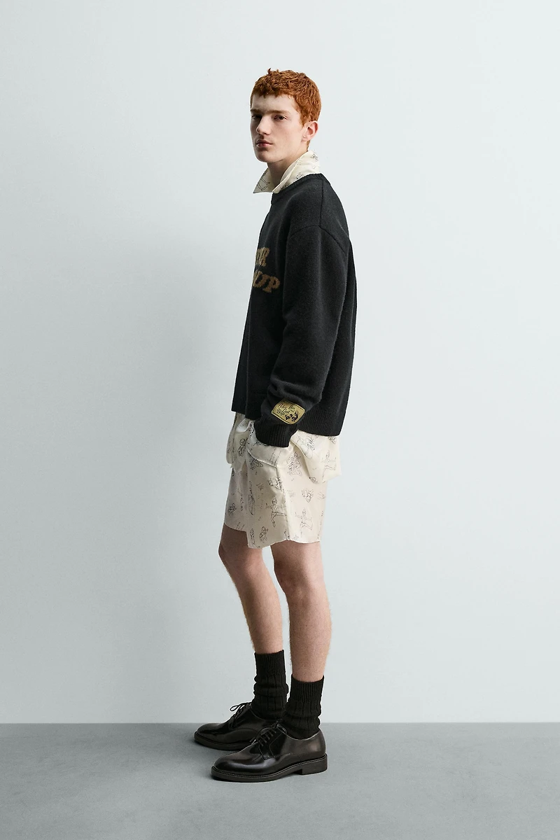 SHORT EN SOIE - VISCOSE PERSONNAGES PETER PAN HARRY LAMBERT FOR ZARA