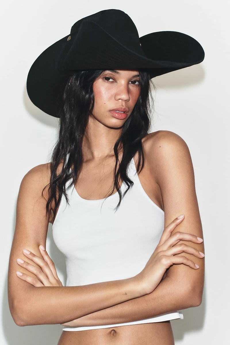 MAXI BRIM TWILL HAT