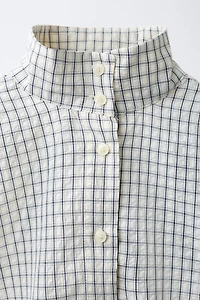 PLAID BALLOON SHIRT