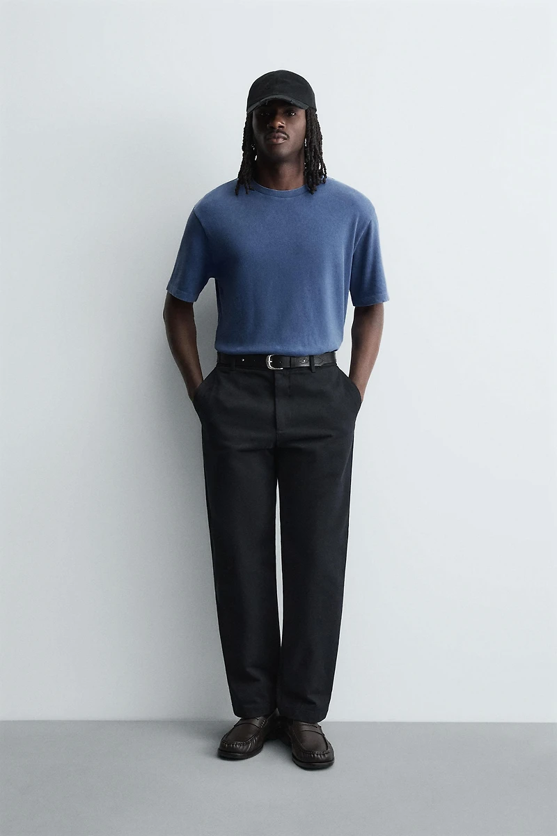 BOXY FIT KNIT T-SHIRT
