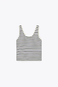 STRIPED KNIT TOP