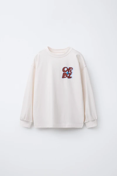 RAISED TEXT PRINT T-SHIRT