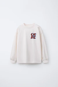 RAISED TEXT PRINT T-SHIRT