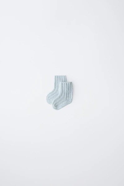 RIBBED KNIT SOCKS