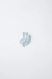 RIBBED KNIT SOCKS