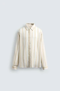 STRIPED FLOWY SHIRT