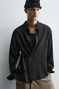 LINEN - VISCOSE TIE SHIRT