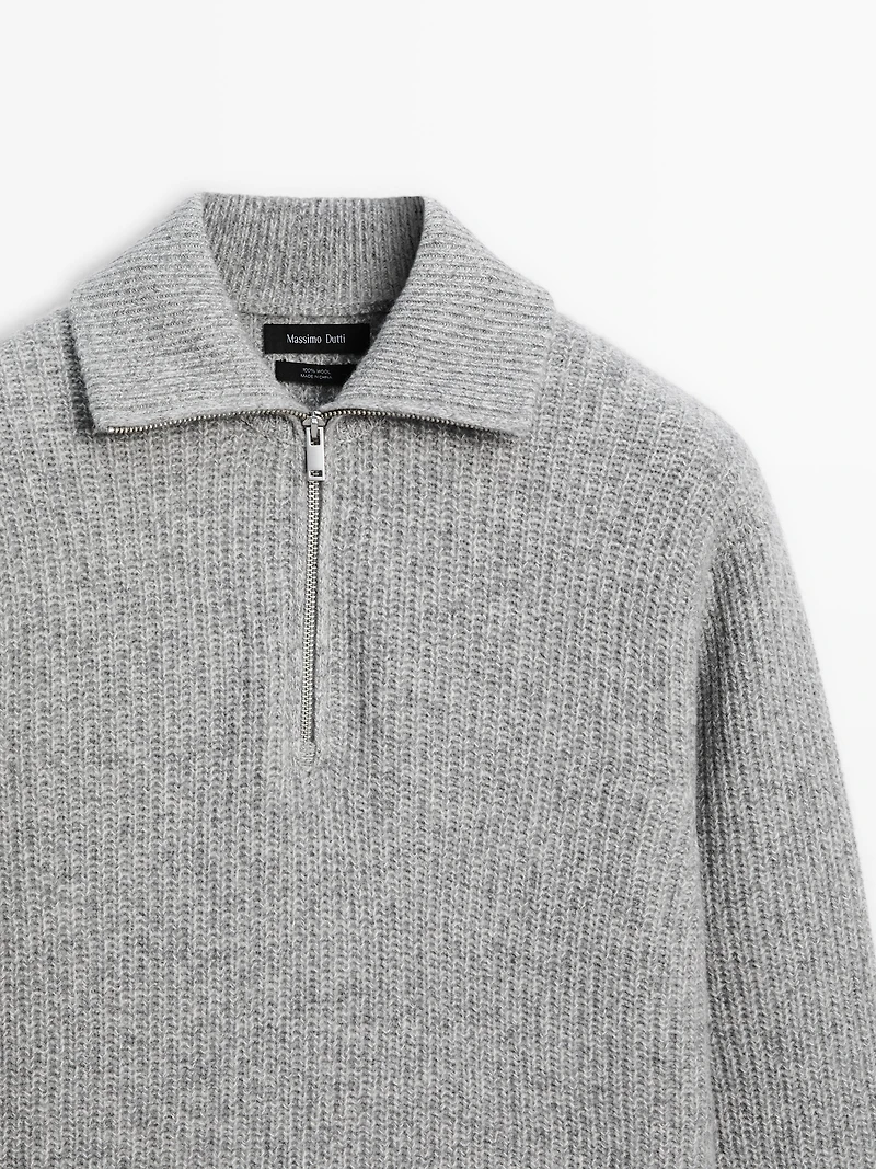 Pull à col camionneur 100 % laine