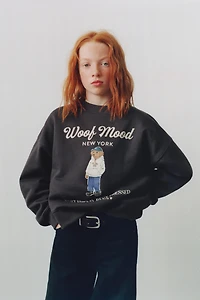 DOG PRINT SWEATSHIRT