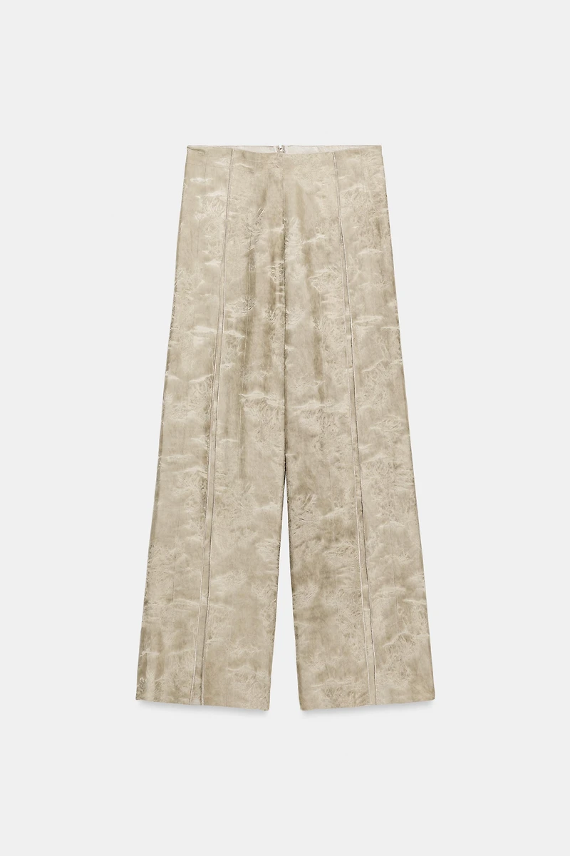 ZW COLLECTION JACQUARD WIDE LEG PANTS