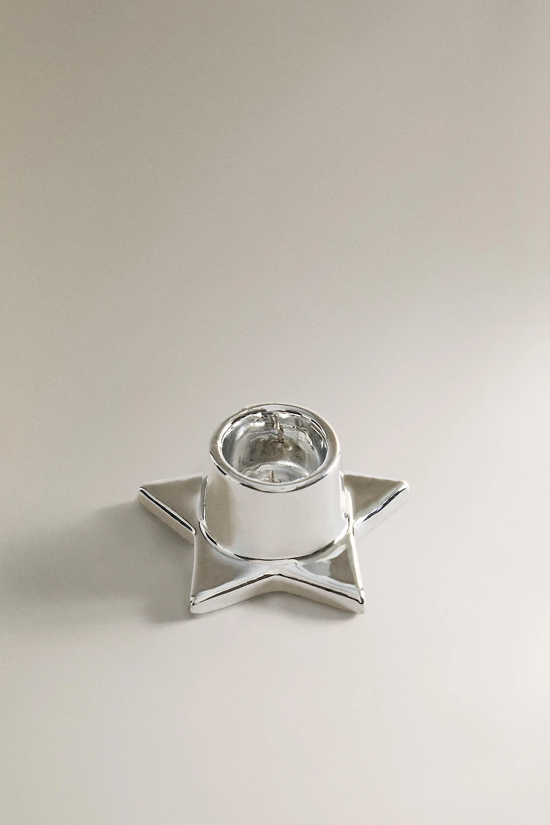 CHRISTMAS STAR MINI PORCELAIN TEALIGHT HOLDER