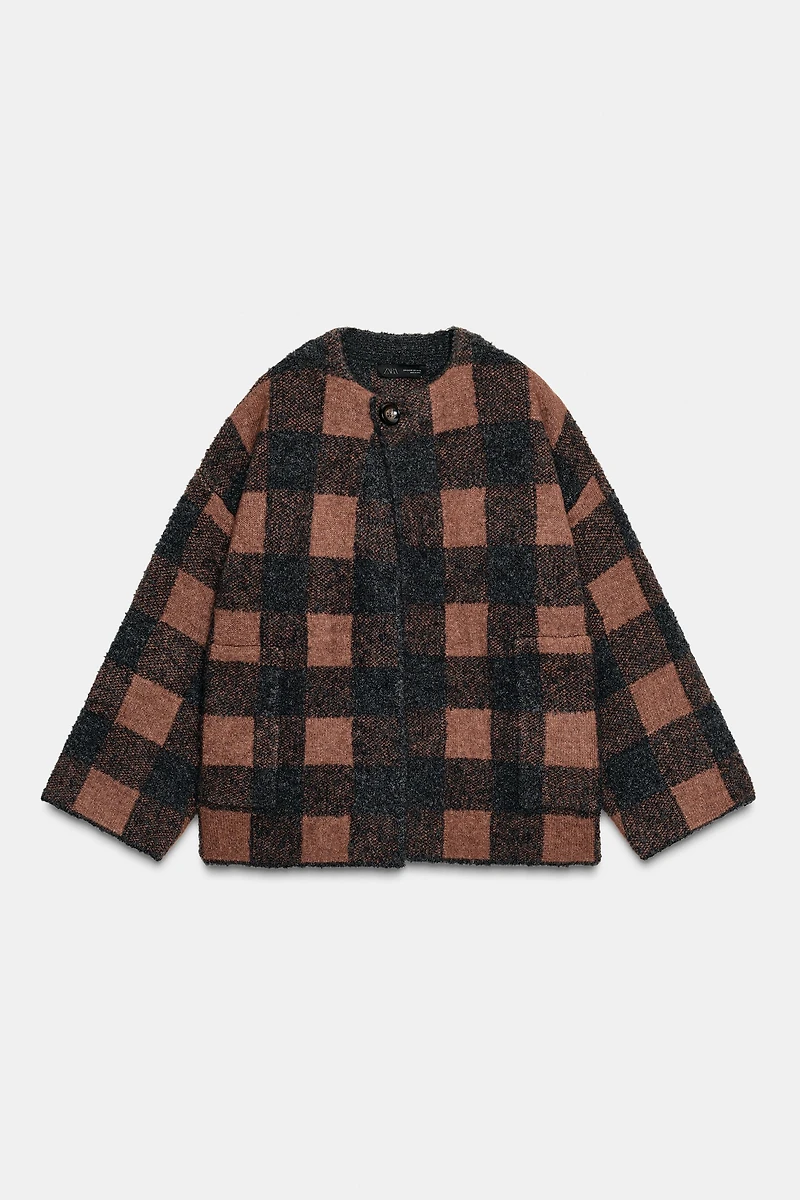 PLAID CARDIGAN