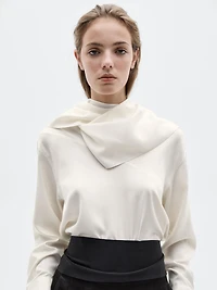 Blouse nœud en soie mélangée - LIMITED