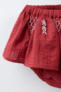 CULOTTE À VOLANT BRODÉE