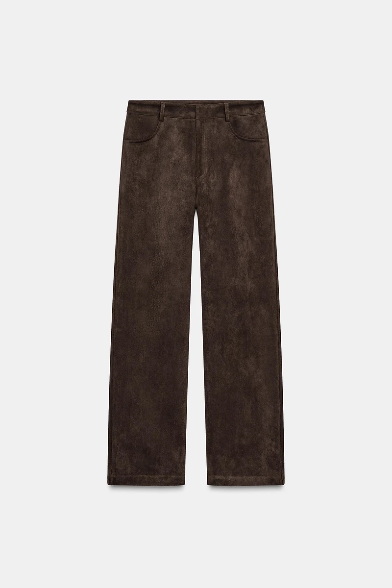 FAUX SUEDE PANTS