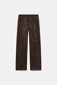 FAUX SUEDE PANTS
