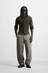 WASHED RIB CARDIGAN