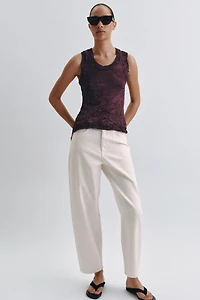 WRINKLED EFFECT KNIT TOP