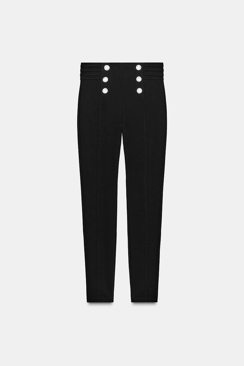 JEWEL BUTTON LEGGINGS