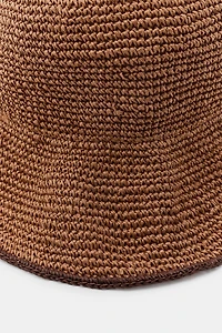 BONNET TRESSÉ BUCKET BORDURE CONTRASTE