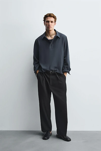 FLOWY POLO SHIRT
