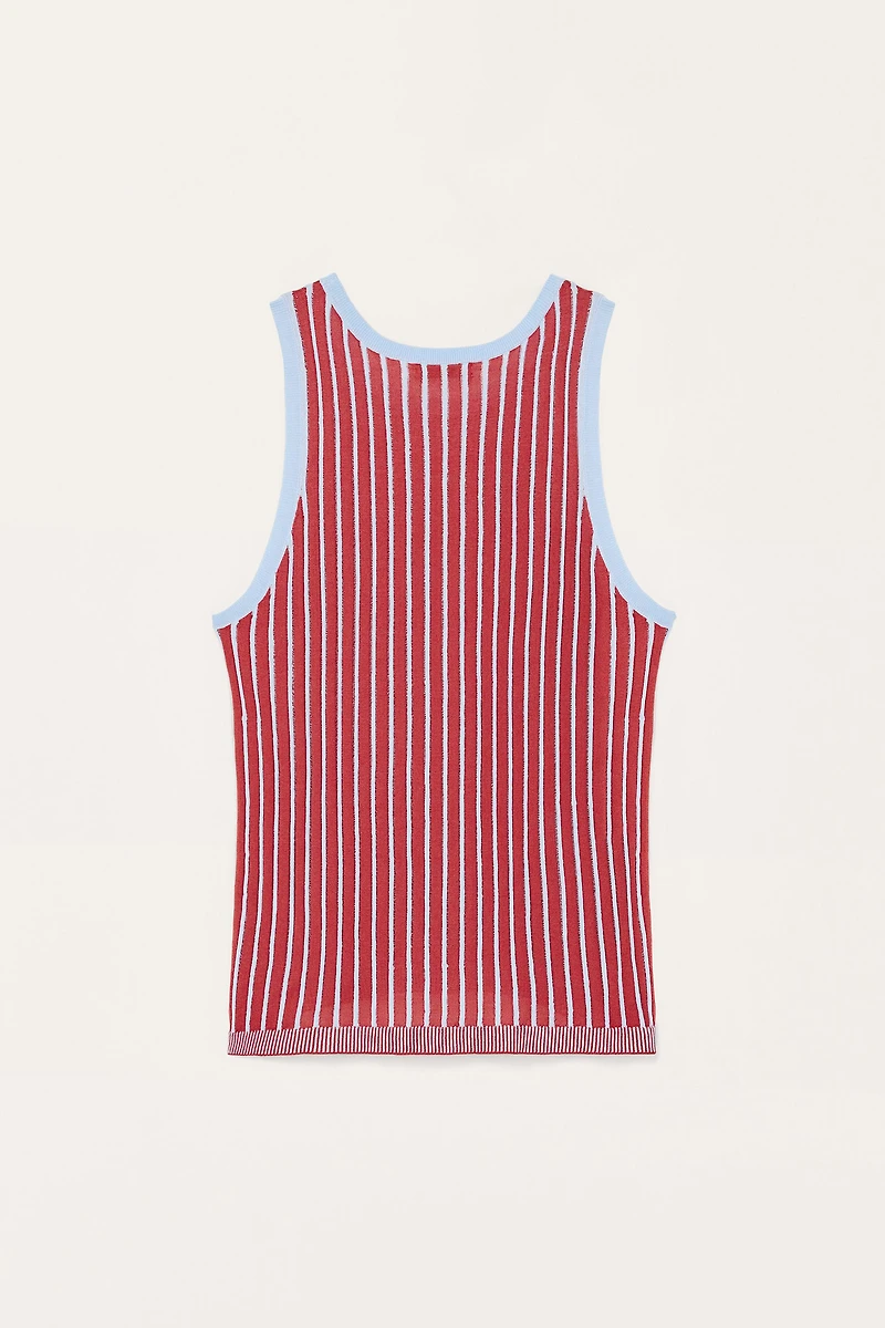 LIMITED EDITION STRIPED JACQUARD KNIT TANK