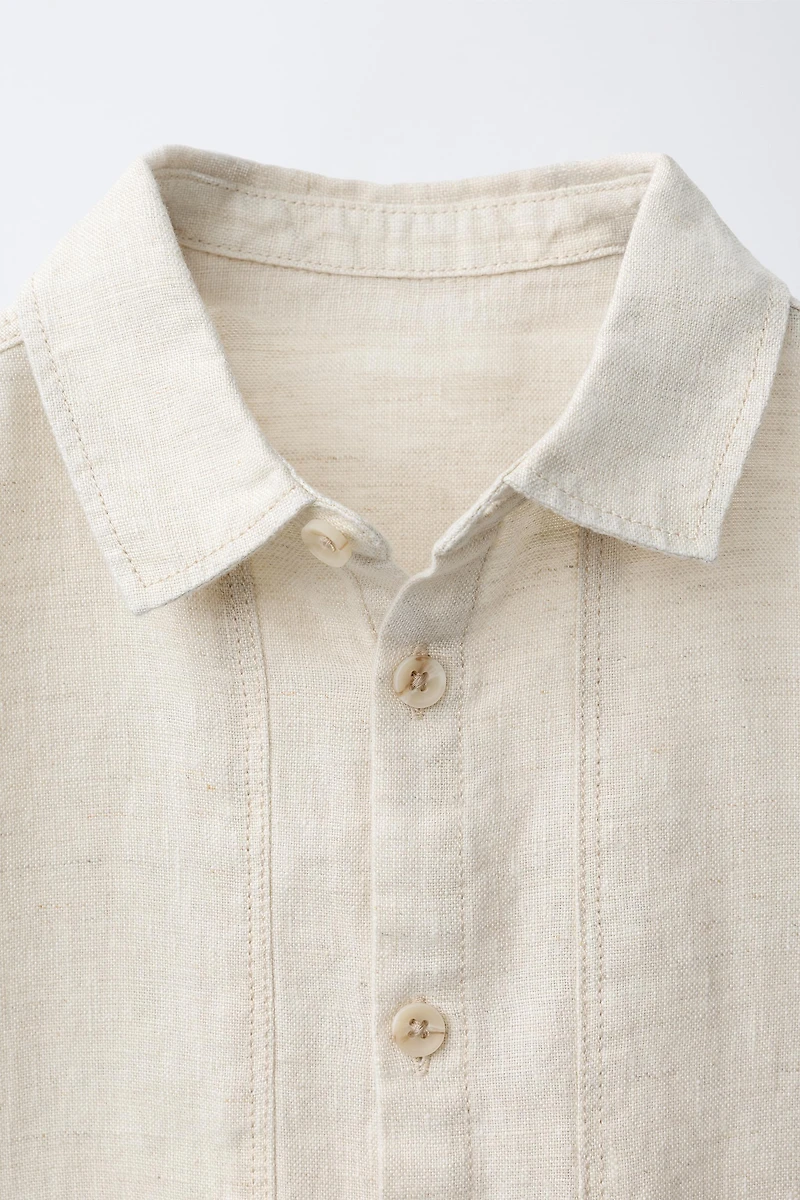 100% LINEN OVERSHIRT