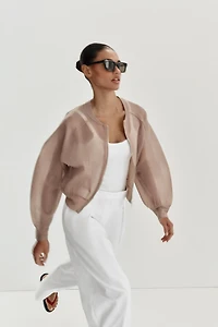 KNIT BOMBER JACKET