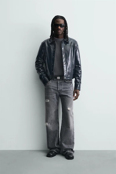 VINYL EFFECT OVERSHIRT