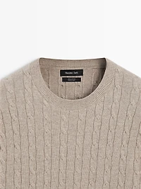 100% cotton cable-knit sweater