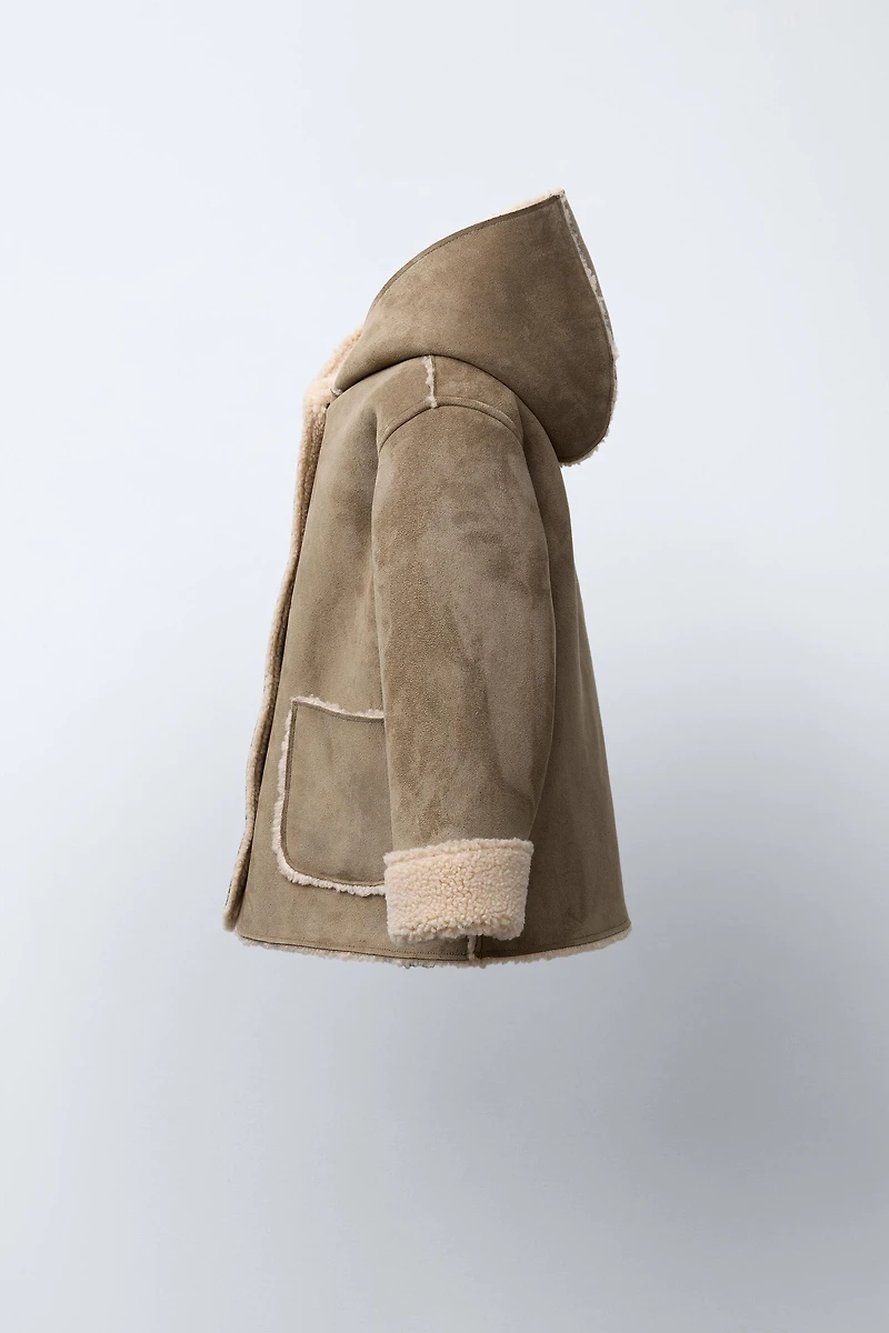 MANTEAU DOUBLE FACE EFFET MOUTON