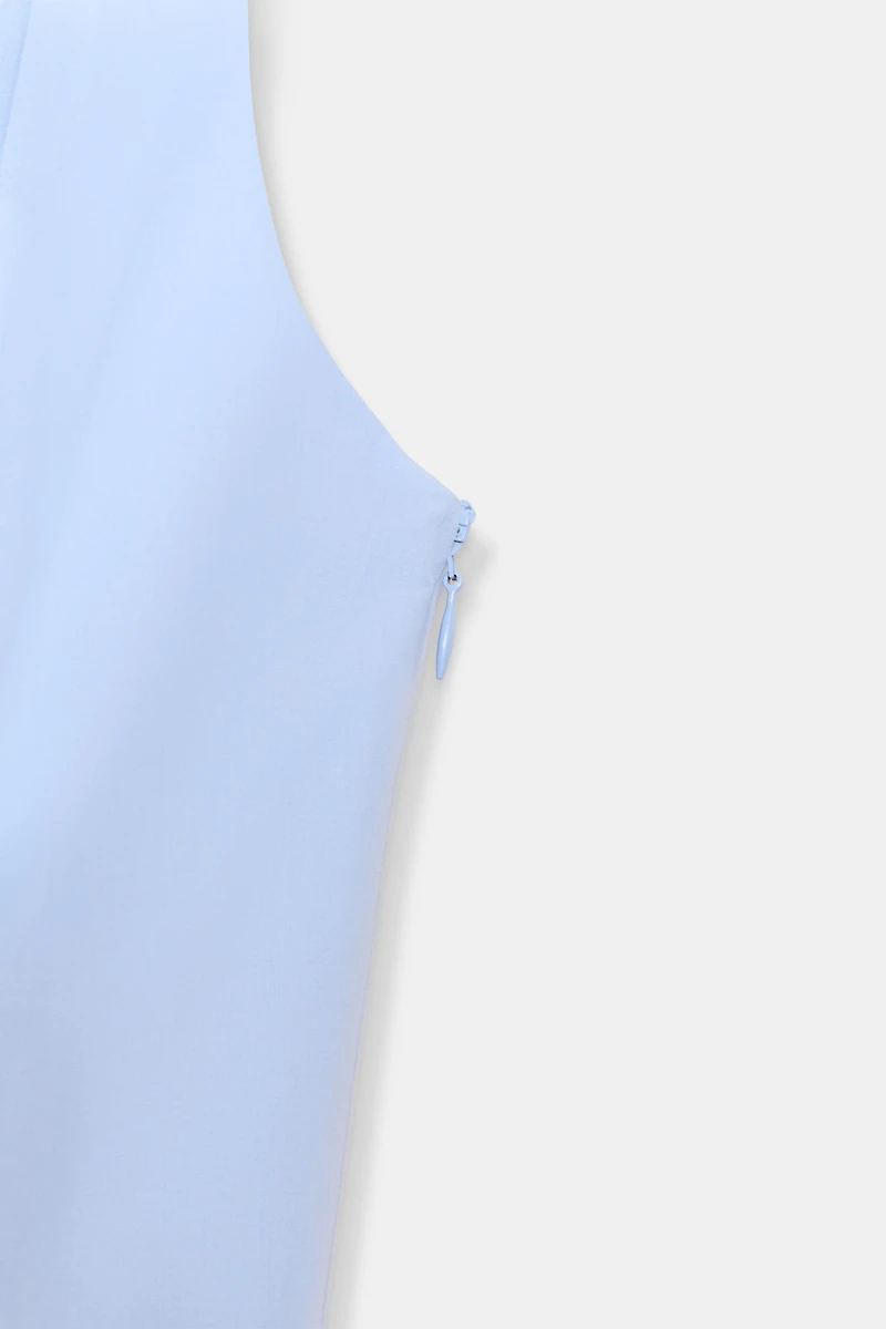 POPLIN GODET DRESS
