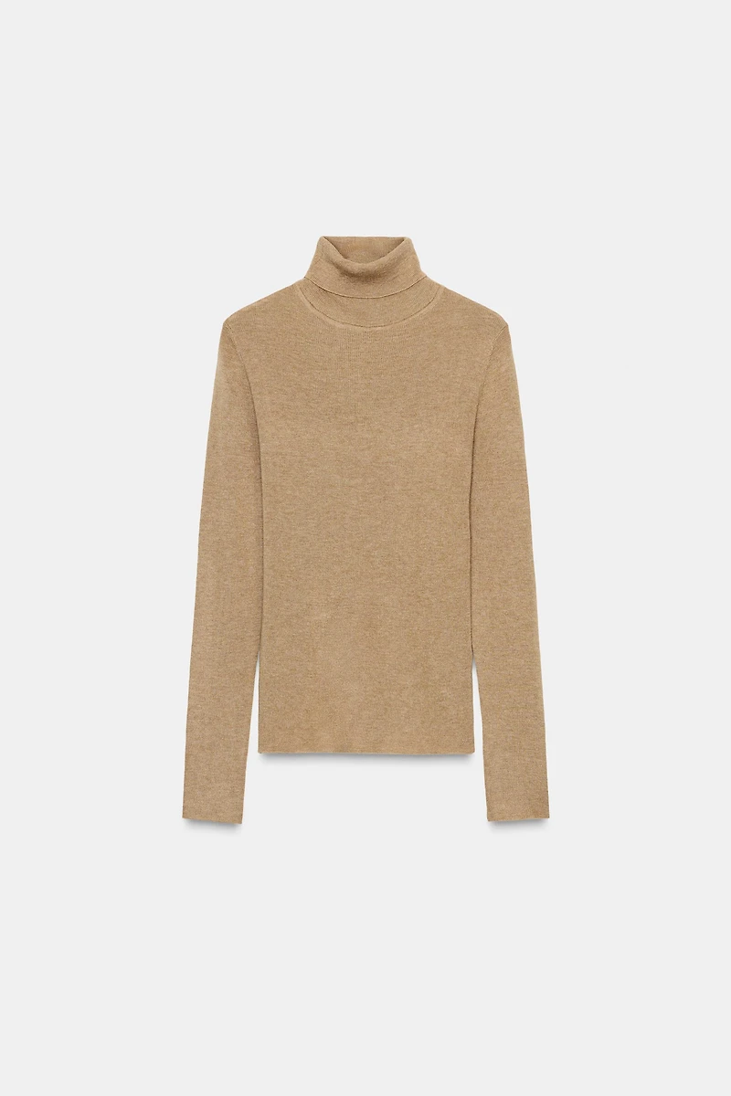 WOOL HIGH-NECK SWEATER