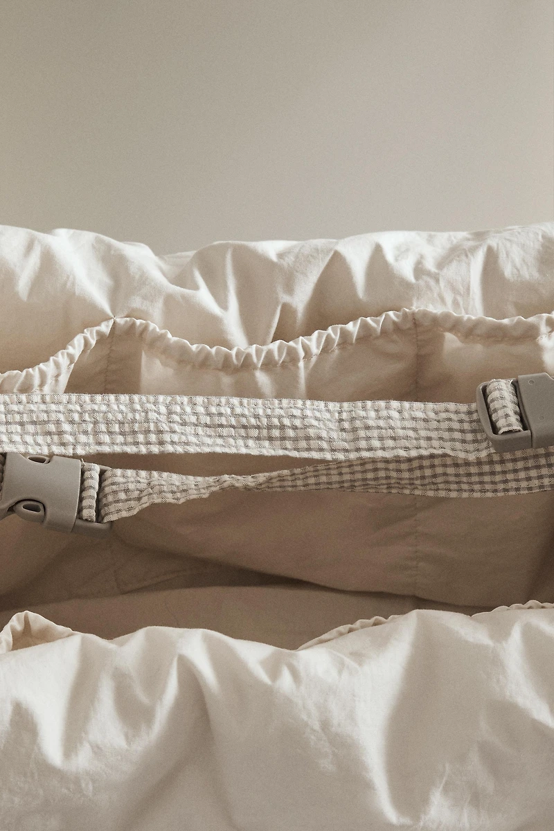 GINGHAM CHECK DIAPER BAG