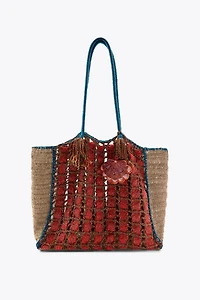 BEADED BRAIDED MAXI BAG