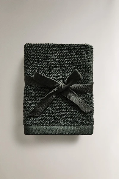 SET OF RICE STITCH COTTON HAND TOWELS (SET 3)