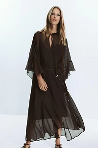 BELTED CAFTAN DRESS