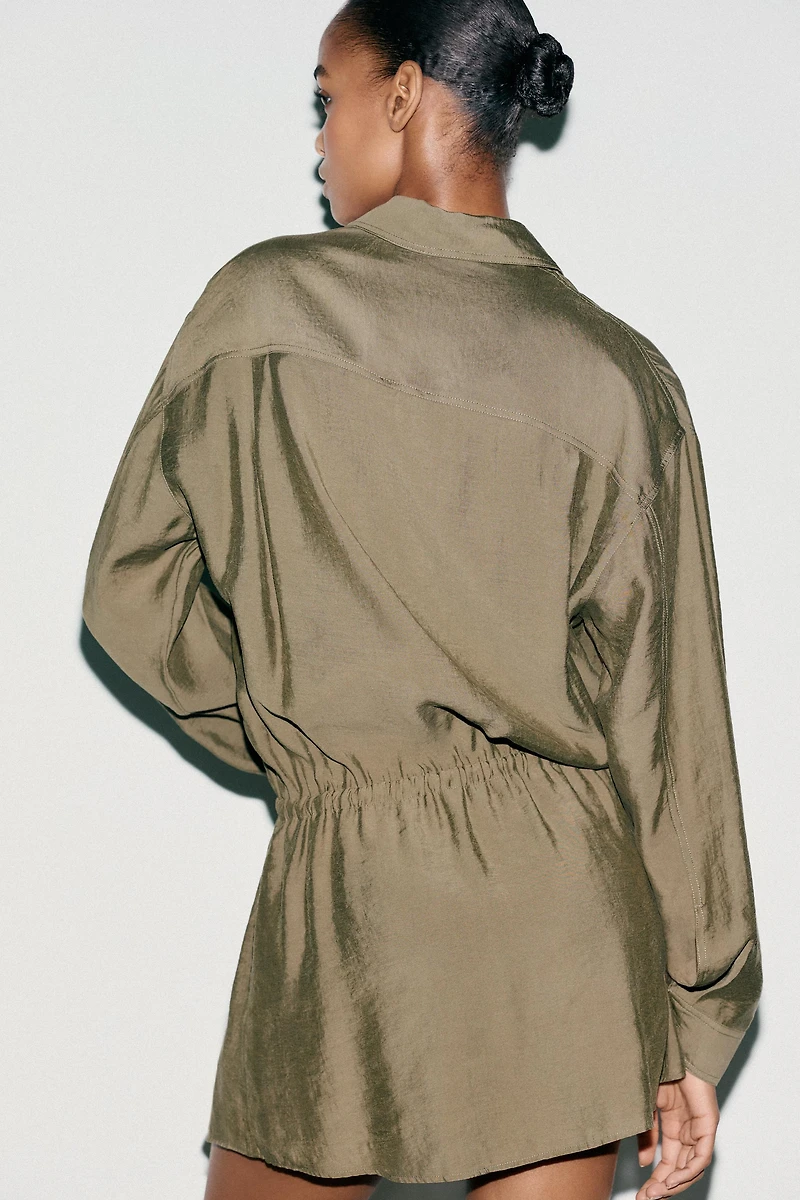 FLUID SHORT SHIRT DRESS