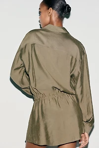 FLUID SHORT SHIRT DRESS